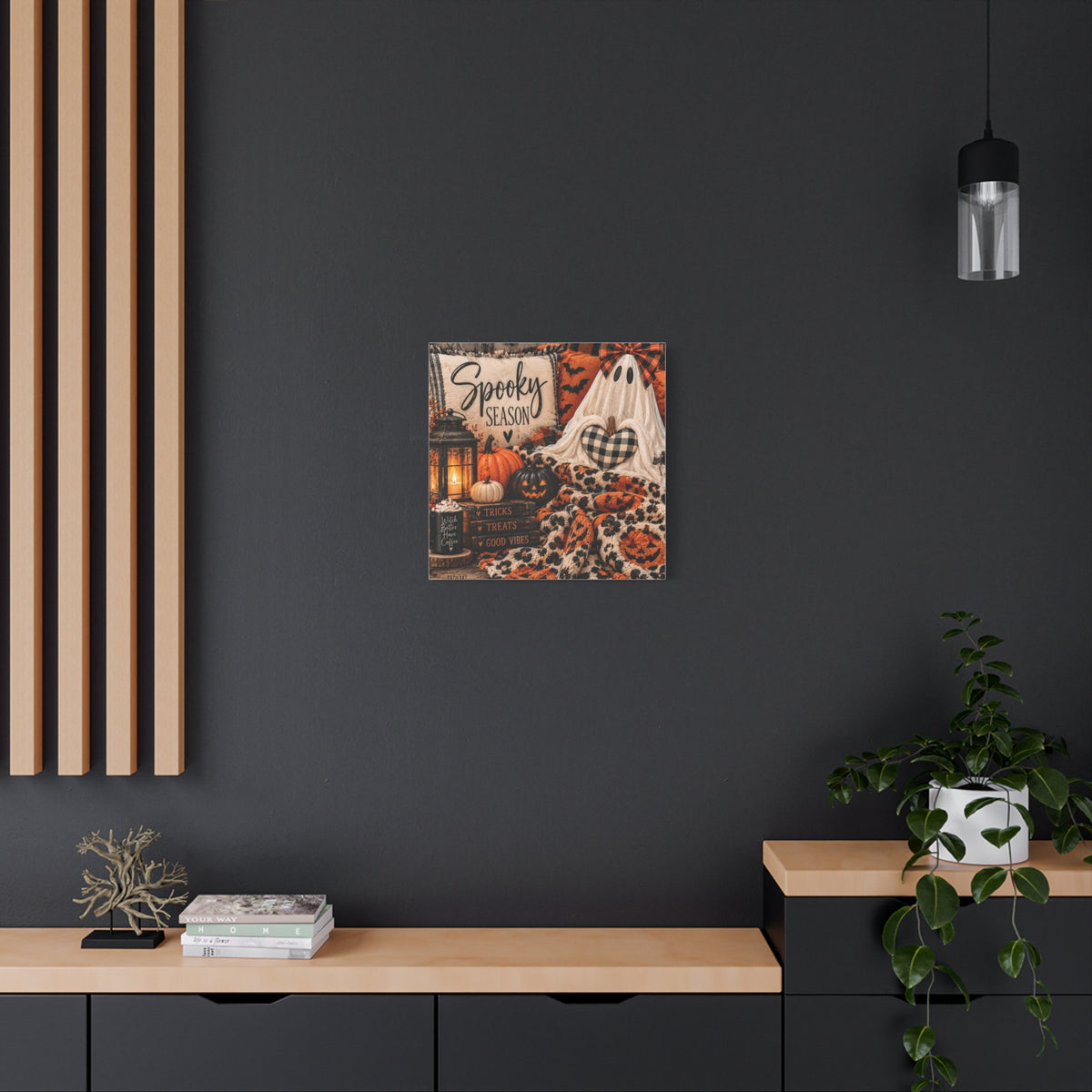 Spooky Season Halloween Canvas Wall Art (Matte Stretched)