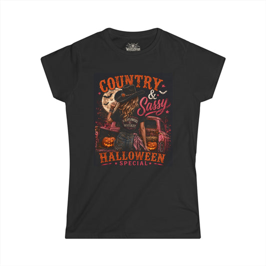 Country & Sassy Halloween Women's Tee — Spooky Southern Vibes