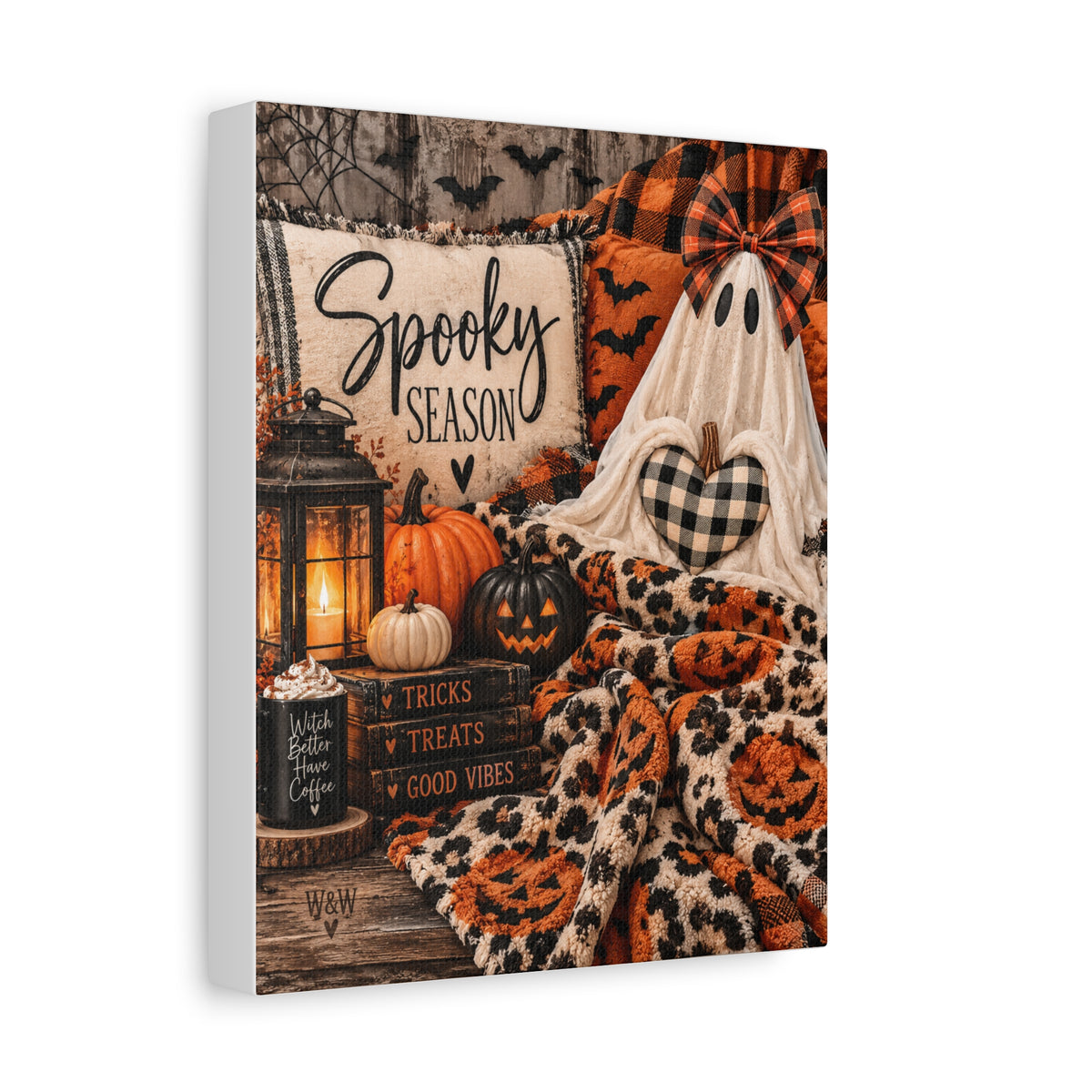 Spooky Season Halloween Canvas Wall Art (Matte Stretched)