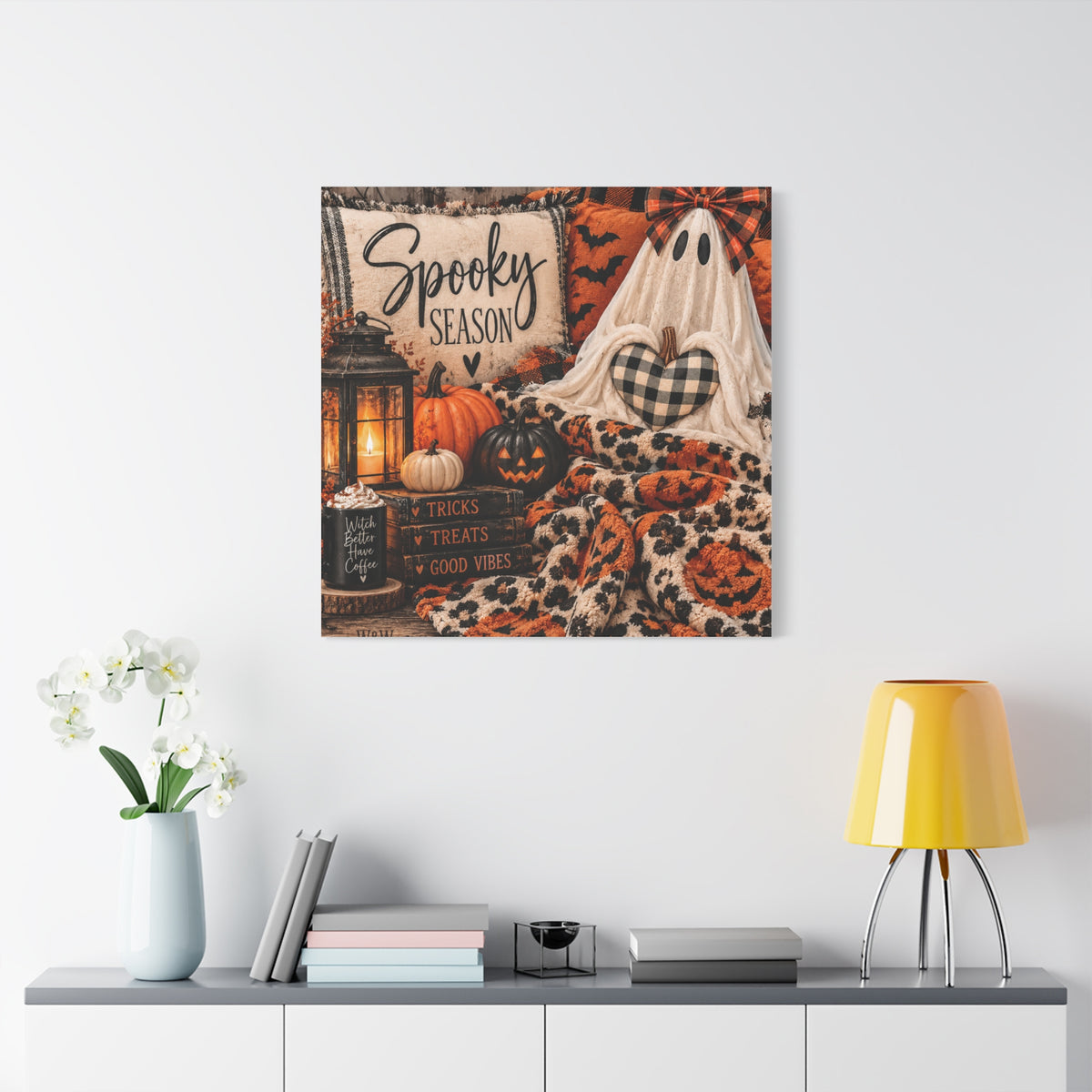 Spooky Season Halloween Canvas Wall Art (Matte Stretched)