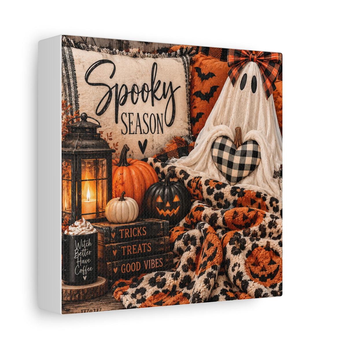 Spooky Season Halloween Canvas Wall Art (Matte Stretched)