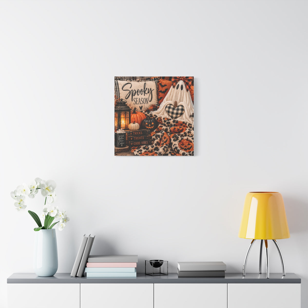 Spooky Season Halloween Canvas Wall Art (Matte Stretched)