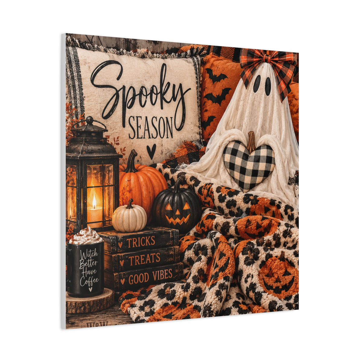 Spooky Season Halloween Canvas Wall Art (Matte Stretched)