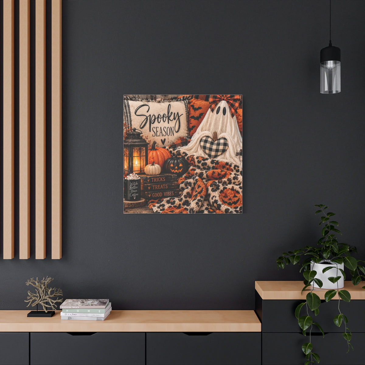 Spooky Season Halloween Canvas Wall Art (Matte Stretched)