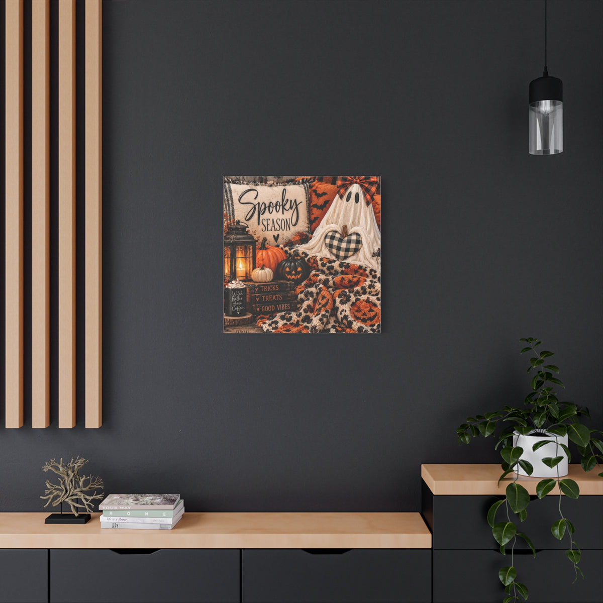 Spooky Season Halloween Canvas Wall Art (Matte Stretched)