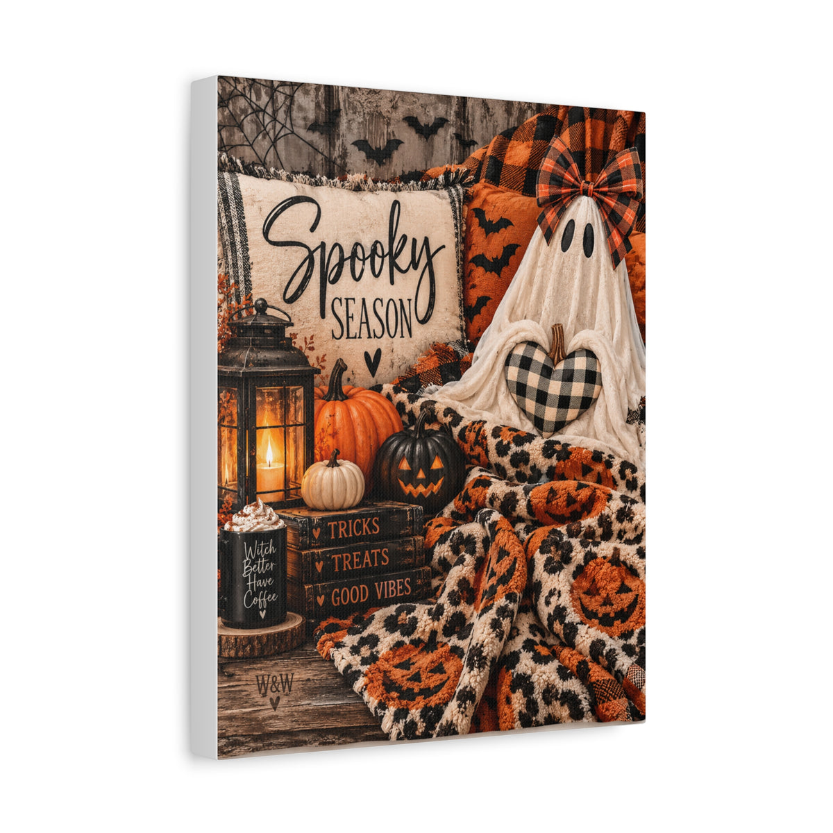 Spooky Season Halloween Canvas Wall Art (Matte Stretched)