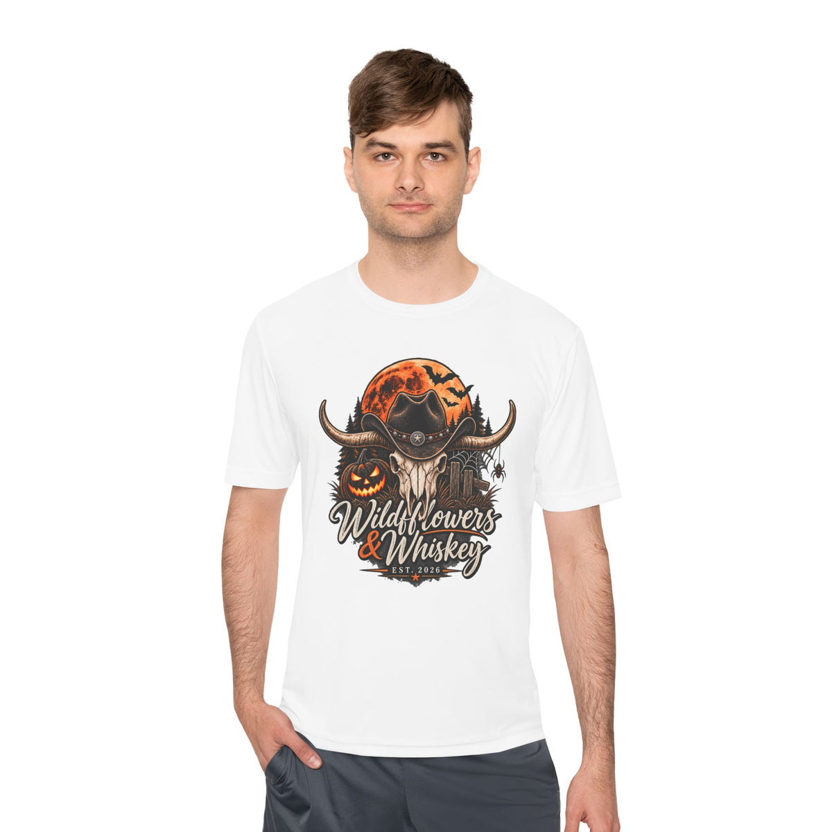 Wildflowers & Whiskey Halloween Skull Tee