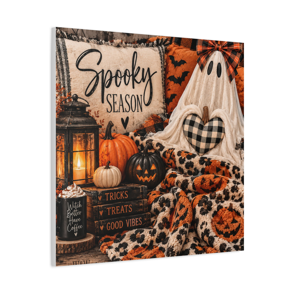 Spooky Season Halloween Canvas Wall Art (Matte Stretched)