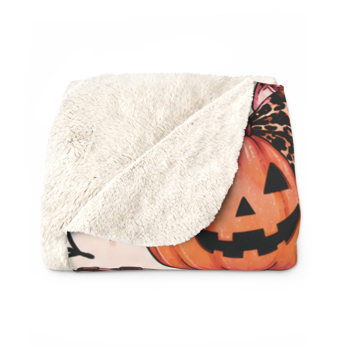 🎃 Spooky Sweet Halloween Sherpa Blanket