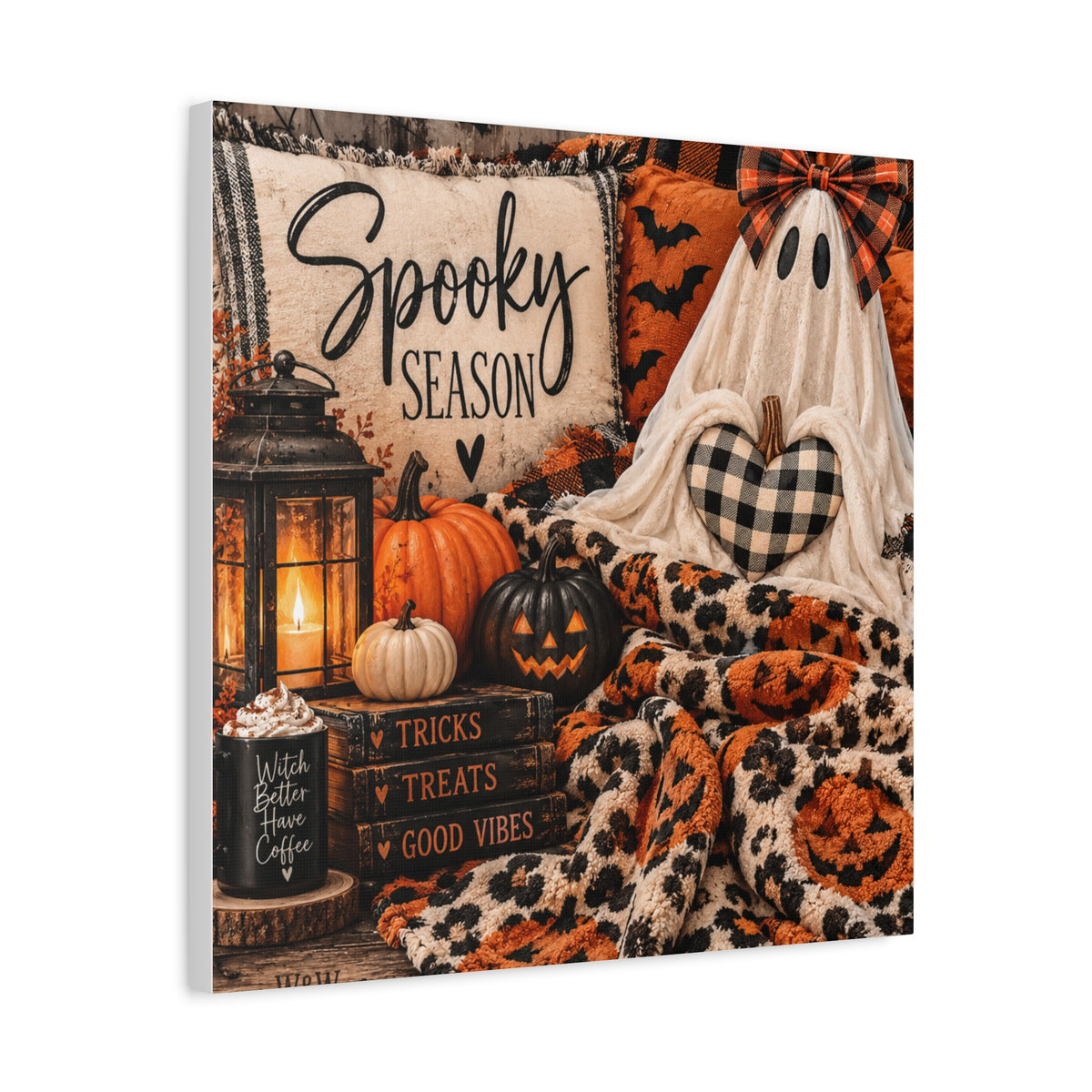 Spooky Season Halloween Canvas Wall Art (Matte Stretched)