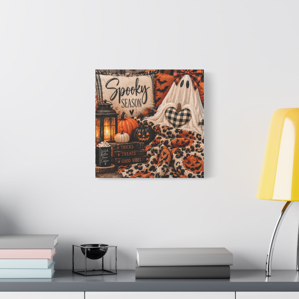 Spooky Season Halloween Canvas Wall Art (Matte Stretched)