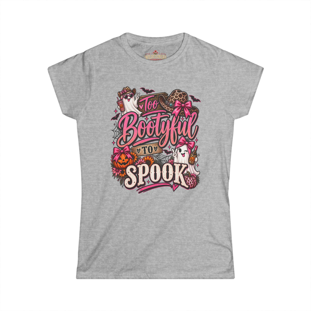 Women's Tee — "Too Bootyful to Spook" Halloween Graphic