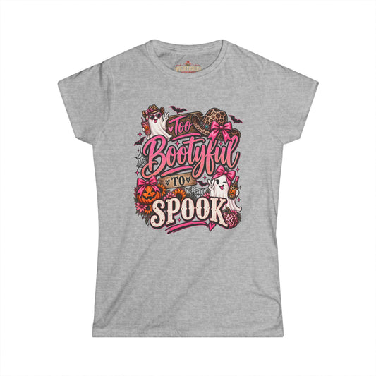 Women's Tee — "Too Bootyful to Spook" Halloween Graphic