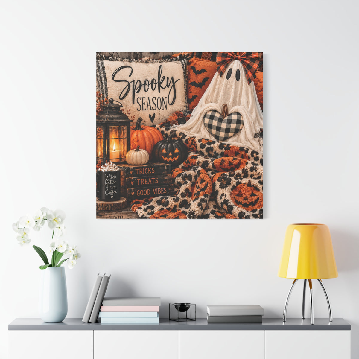 Spooky Season Halloween Canvas Wall Art (Matte Stretched)