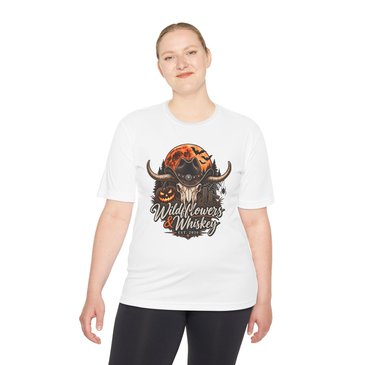 Wildflowers & Whiskey Halloween Skull Tee