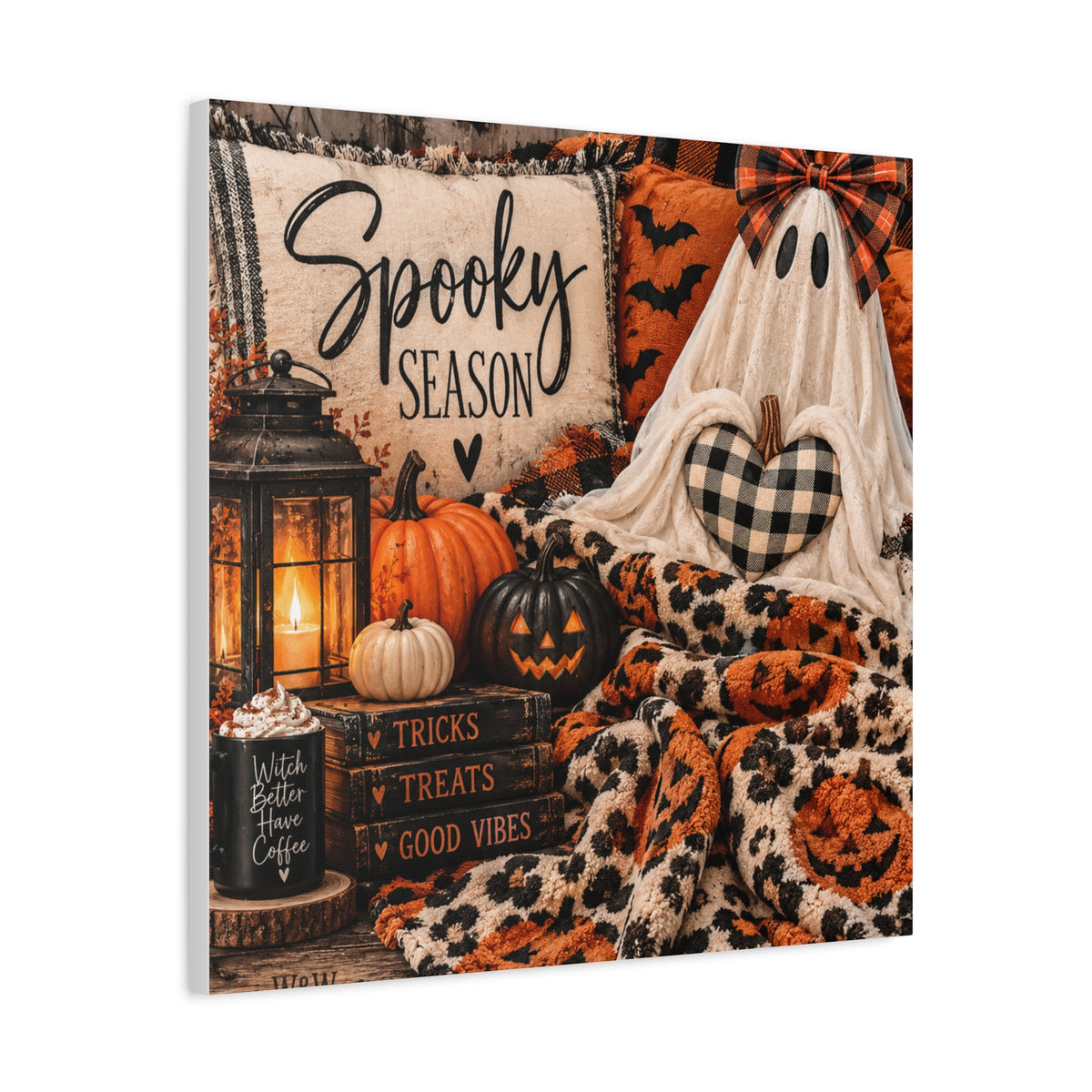 Spooky Season Halloween Canvas Wall Art (Matte Stretched)