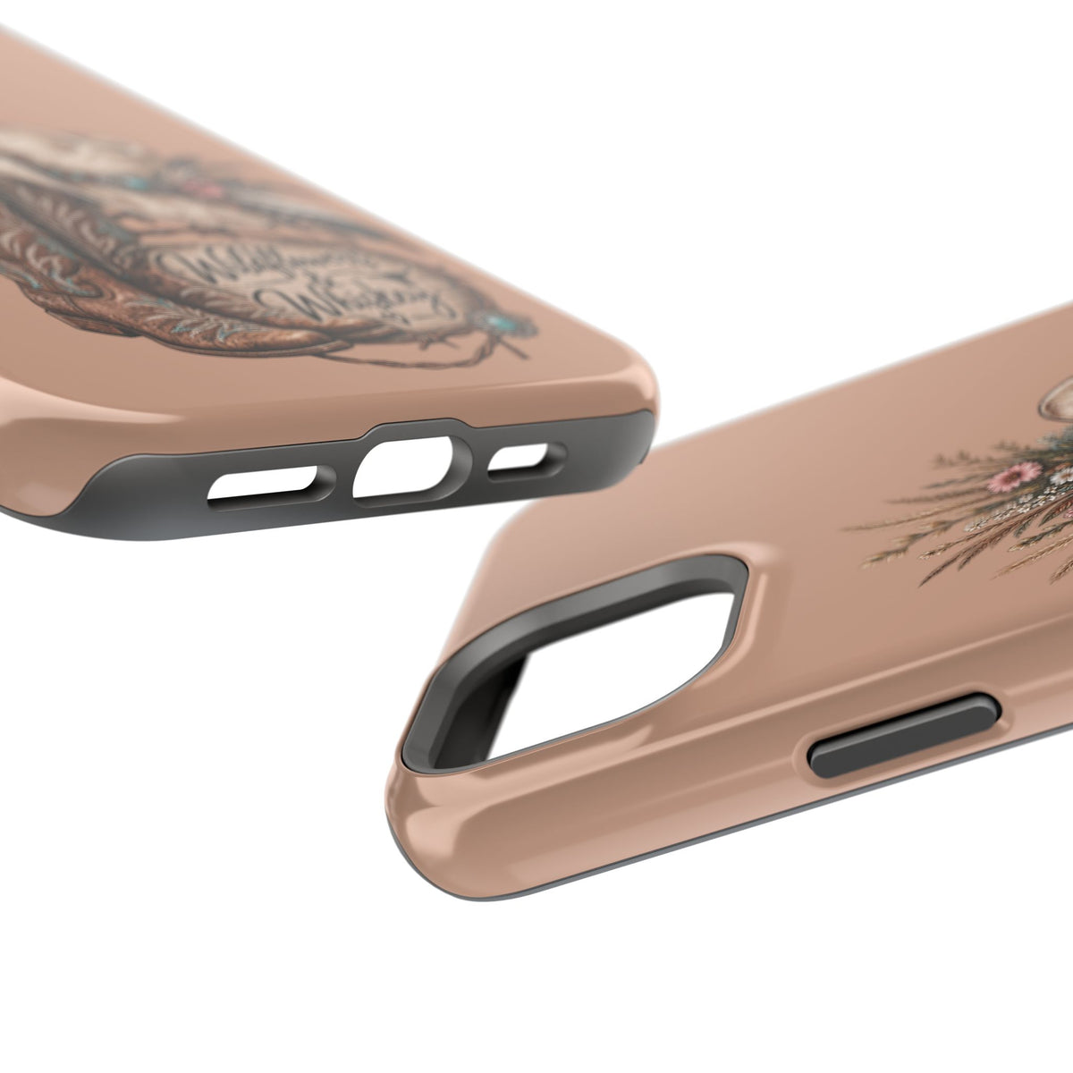 Cowgirl Boots & Hat Phone Case — "Wildflowers & Whiskey" Magnetic Impact-Resistant Case
