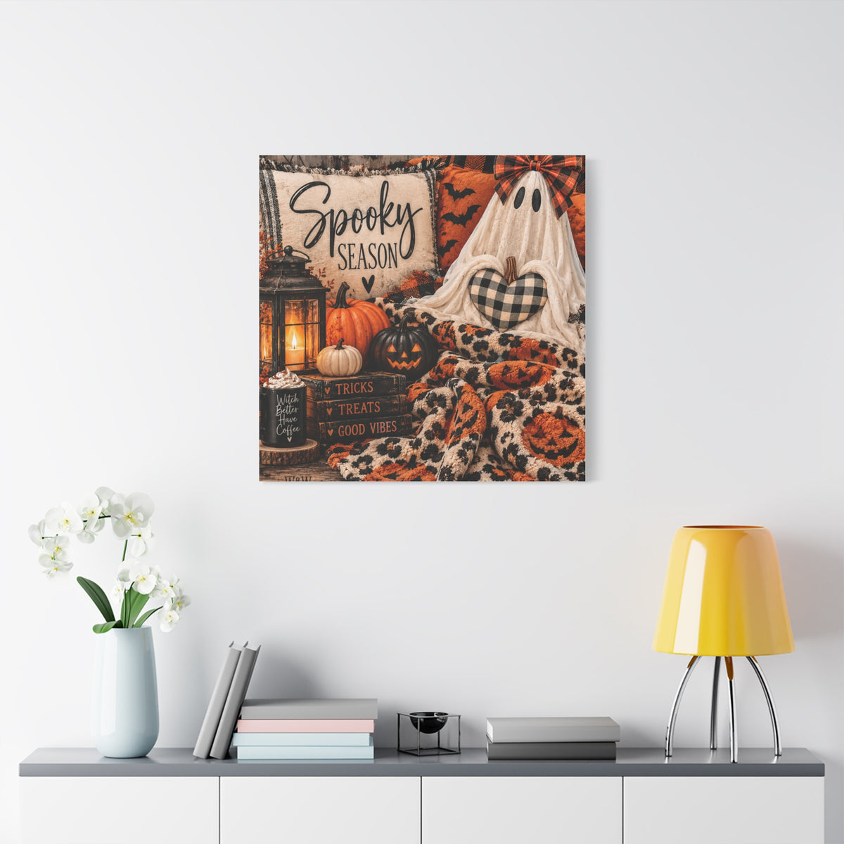 Spooky Season Halloween Canvas Wall Art (Matte Stretched)