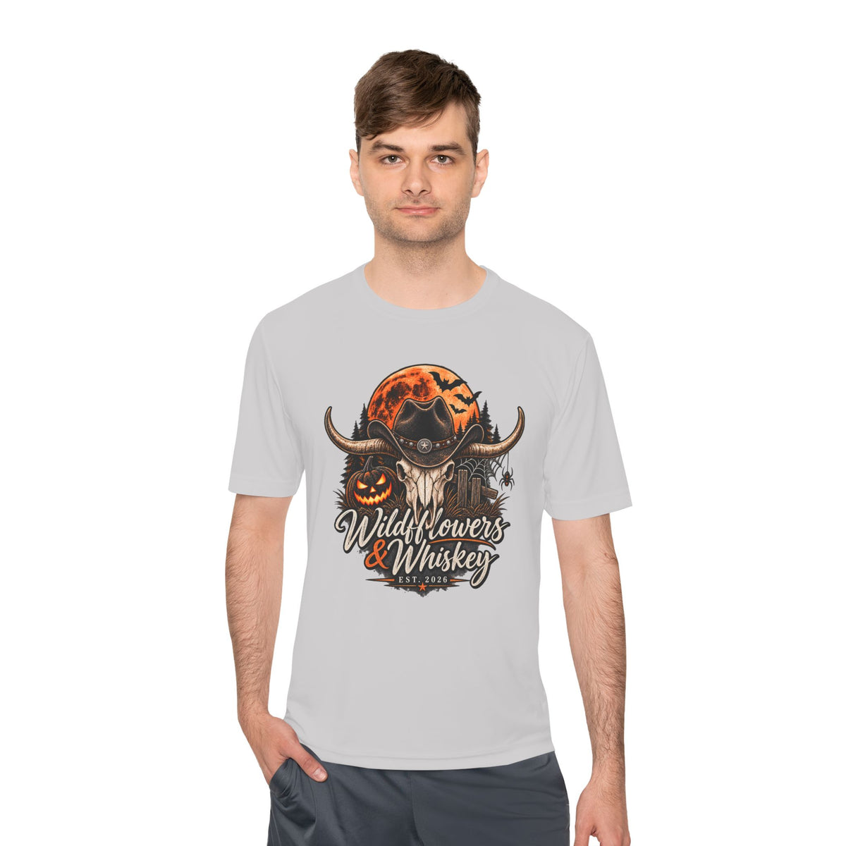 Wildflowers & Whiskey Halloween Skull Tee