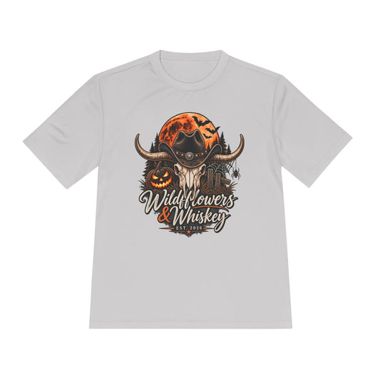 Wildflowers & Whiskey Halloween Skull Tee