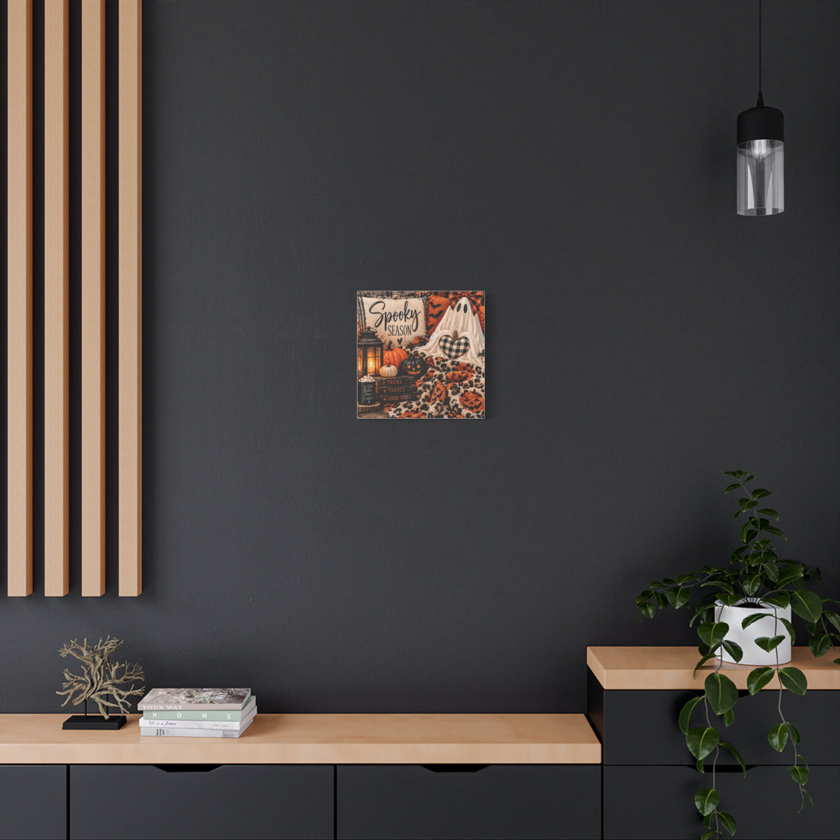 Spooky Season Halloween Canvas Wall Art (Matte Stretched)