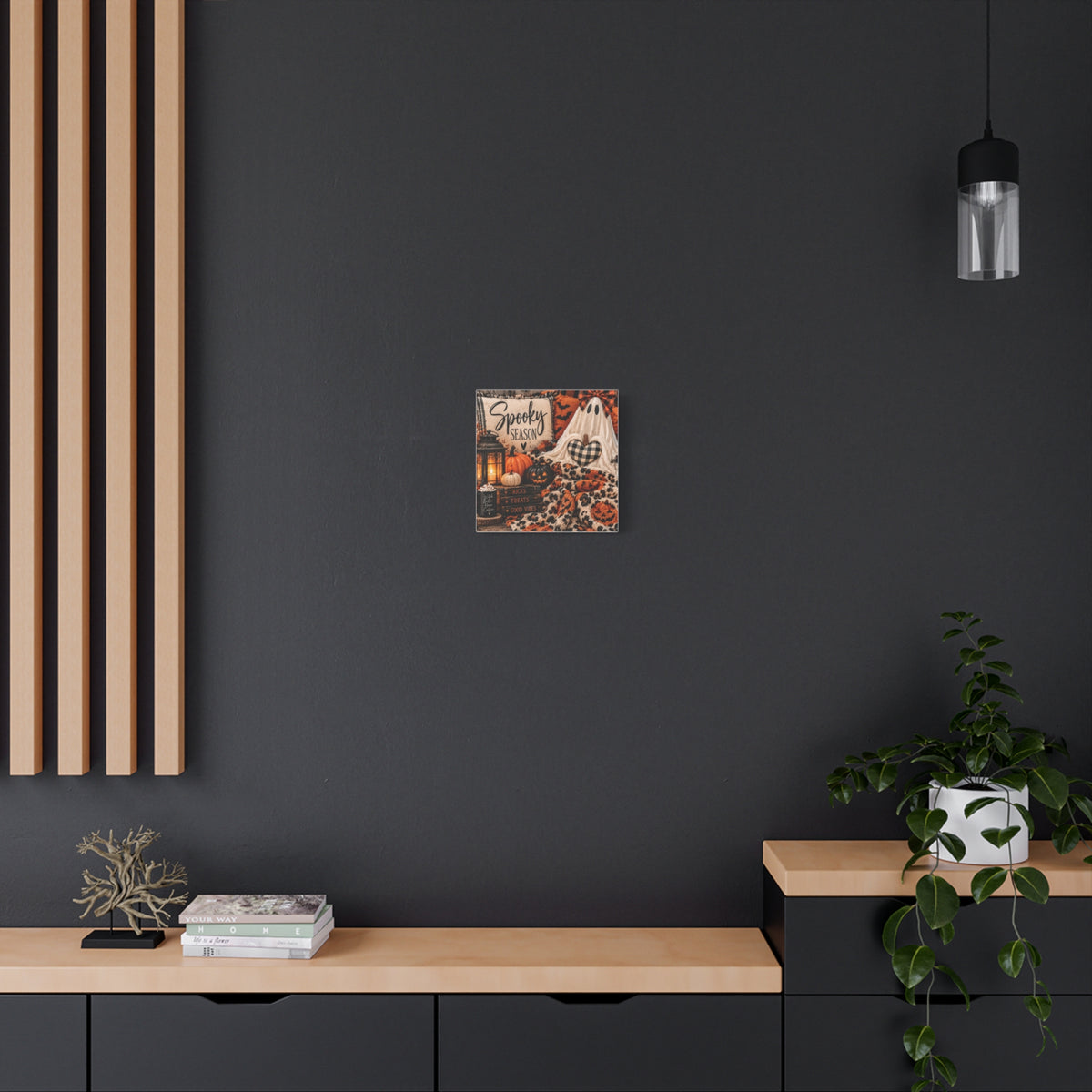 Spooky Season Halloween Canvas Wall Art (Matte Stretched)
