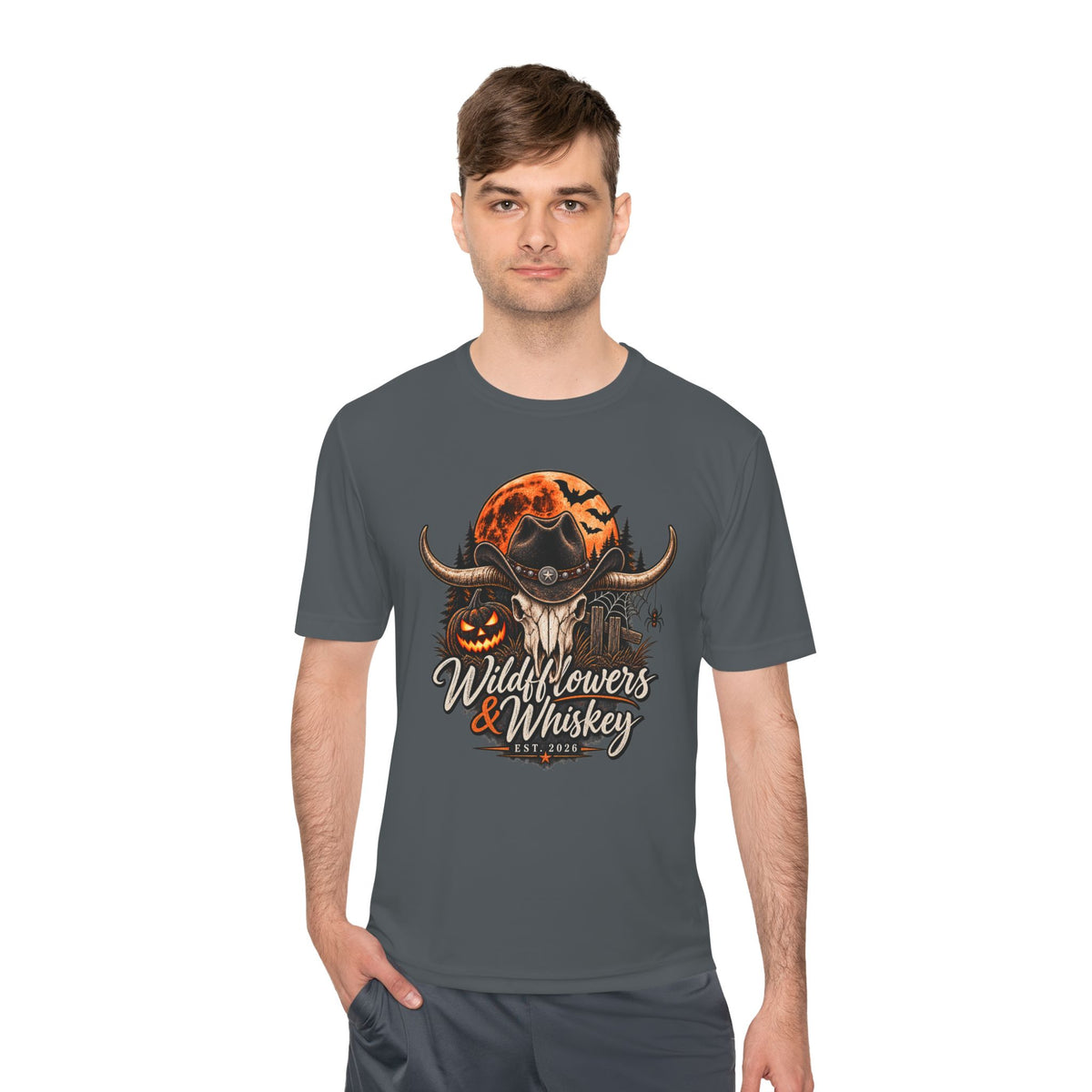Wildflowers & Whiskey Halloween Skull Tee