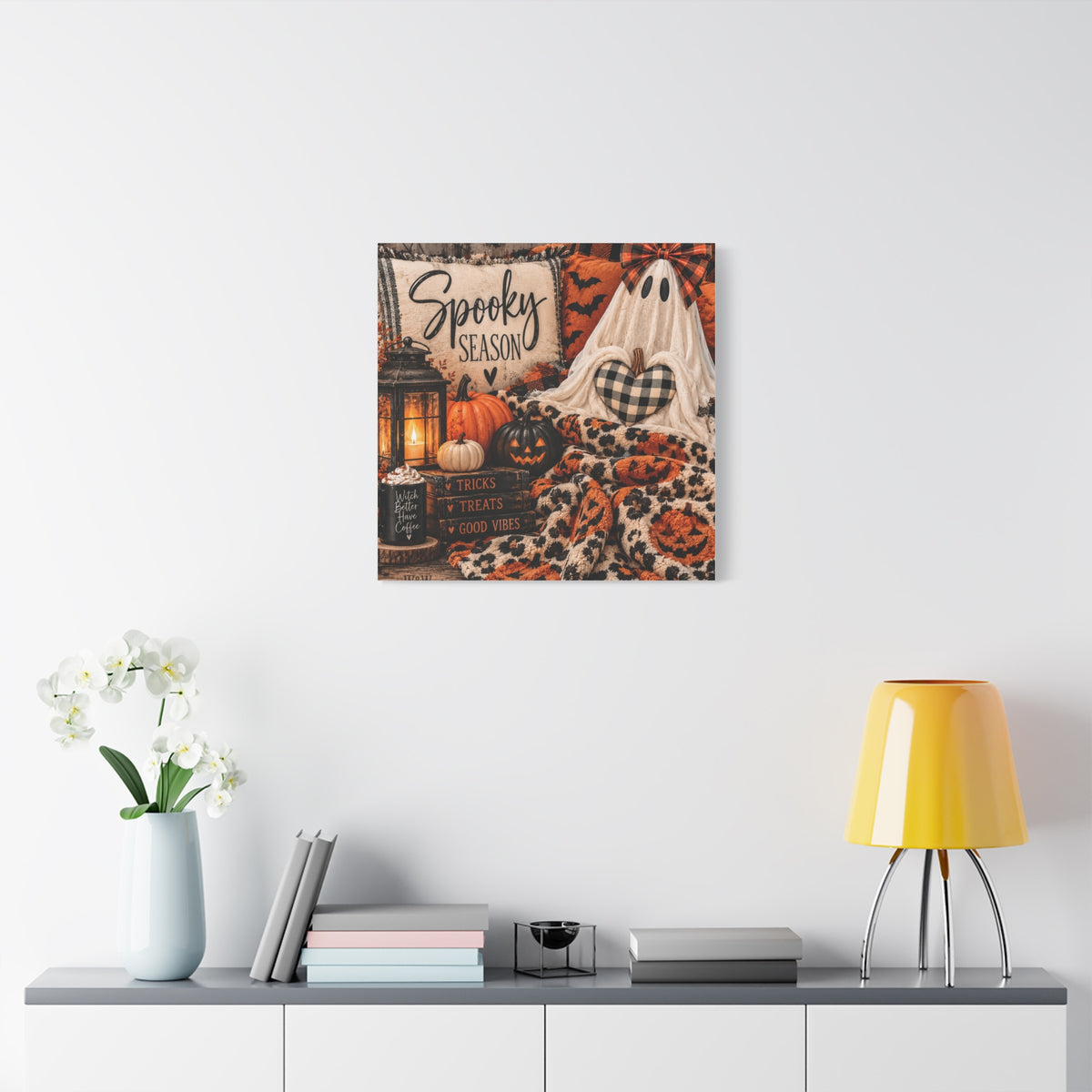 Spooky Season Halloween Canvas Wall Art (Matte Stretched)