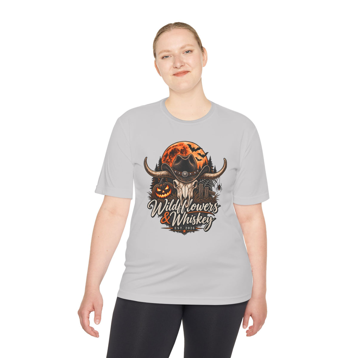 Wildflowers & Whiskey Halloween Skull Tee