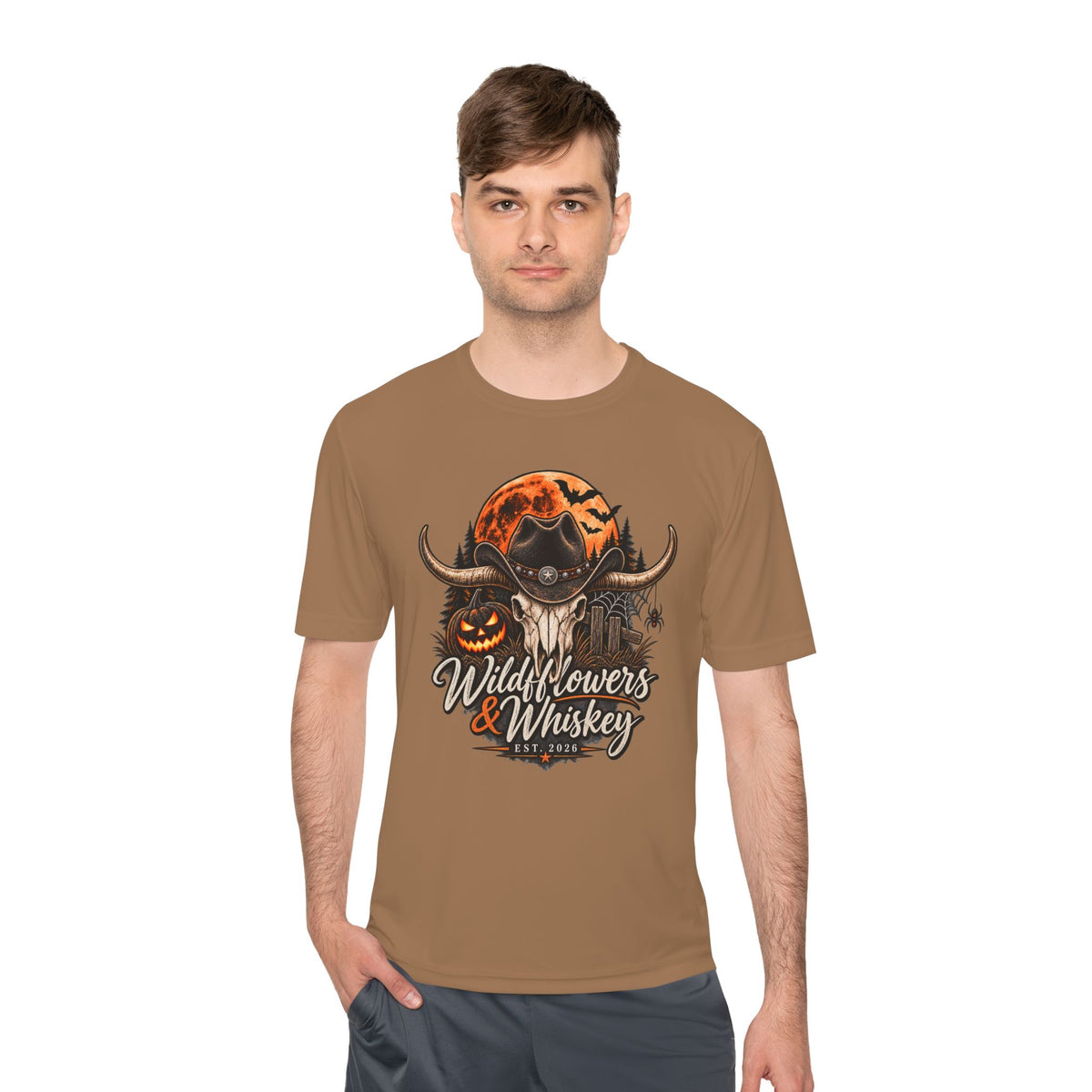 Wildflowers & Whiskey Halloween Skull Tee