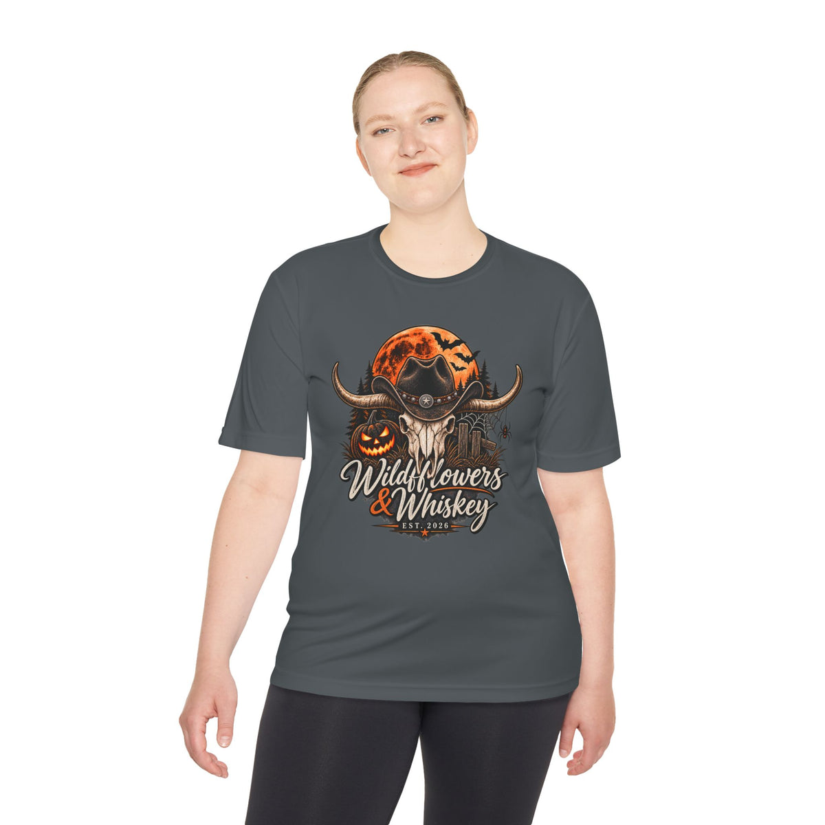 Wildflowers & Whiskey Halloween Skull Tee