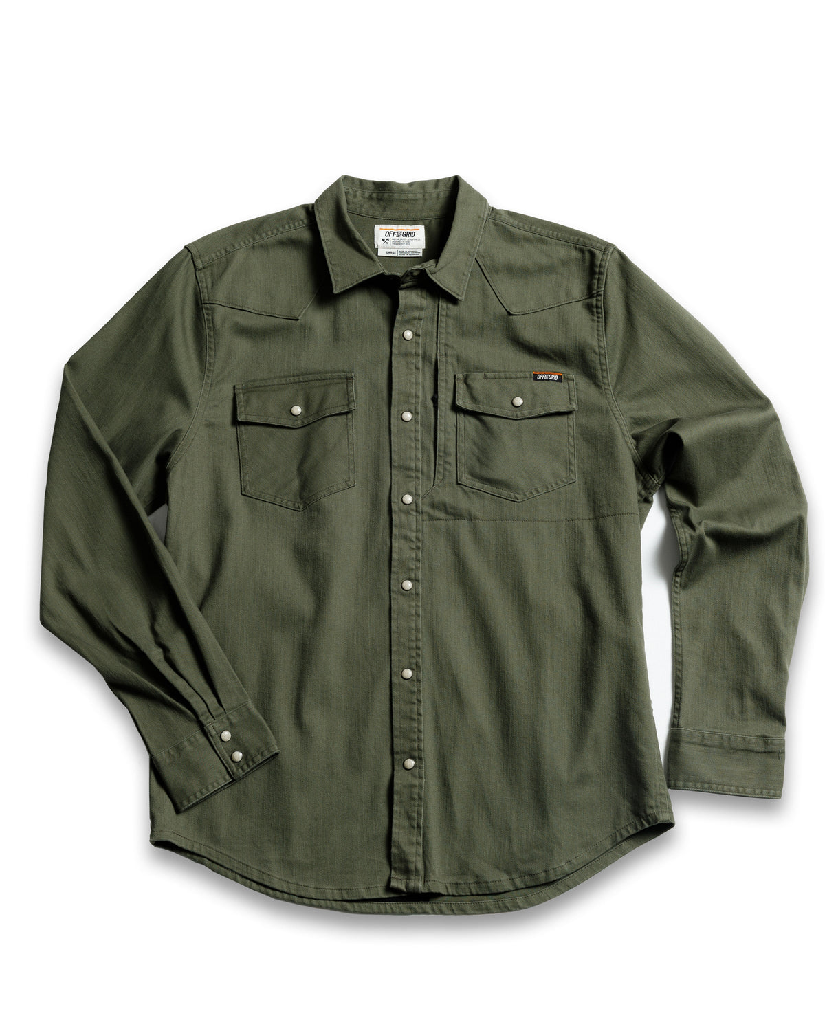 Earl Denim Shirt - Dusty Olive