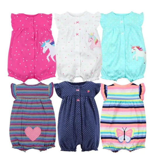 Baby Girl Clothes One-Piece Jumpsuits Baby Clothing Cotton Short Romper Infant Girl Clothes