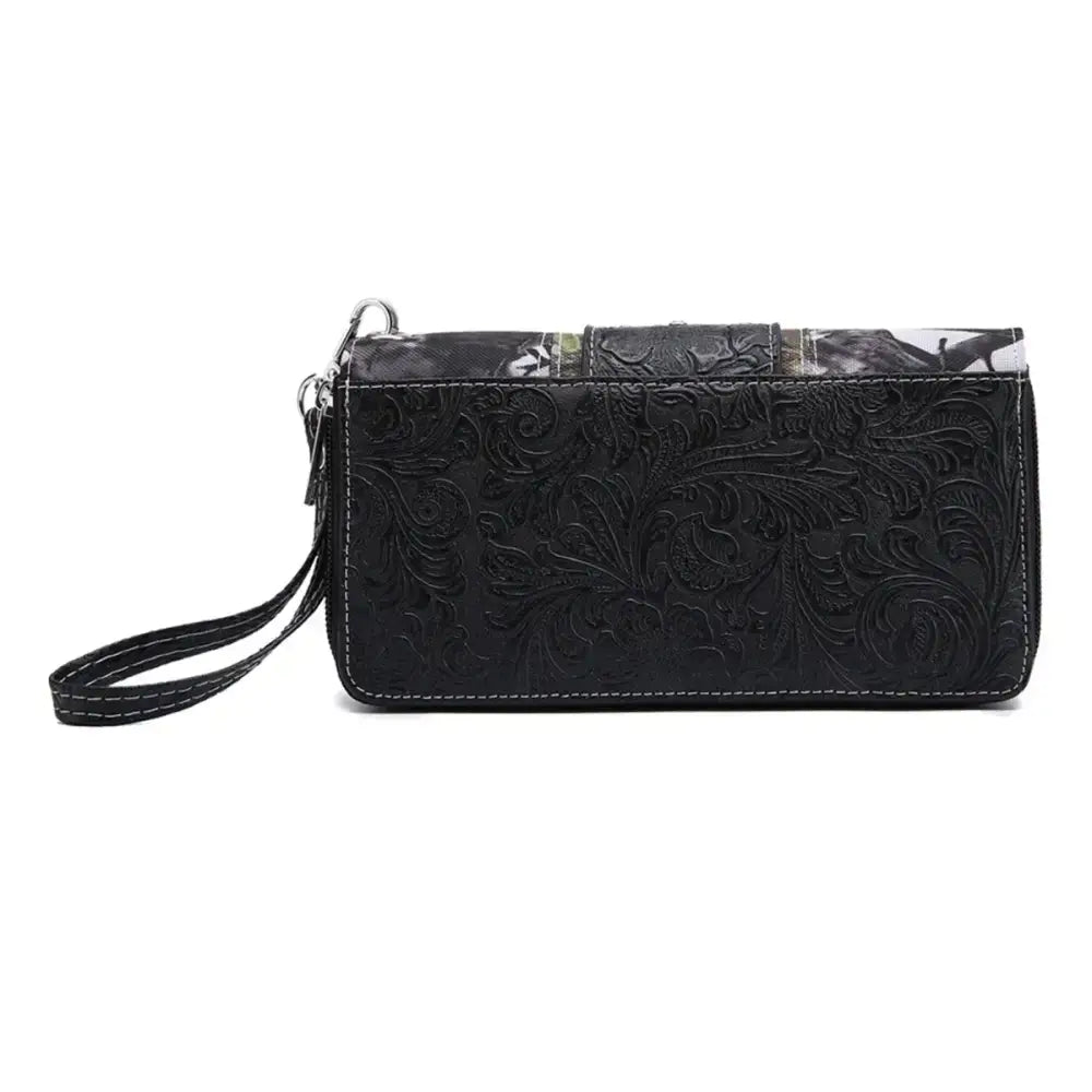Camouflage Buckle Purse and Matching Wallet Set, Western Handbags