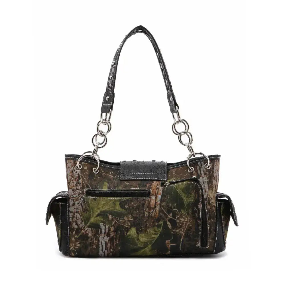 Camouflage Buckle Purse and Matching Wallet Set, Western Handbags