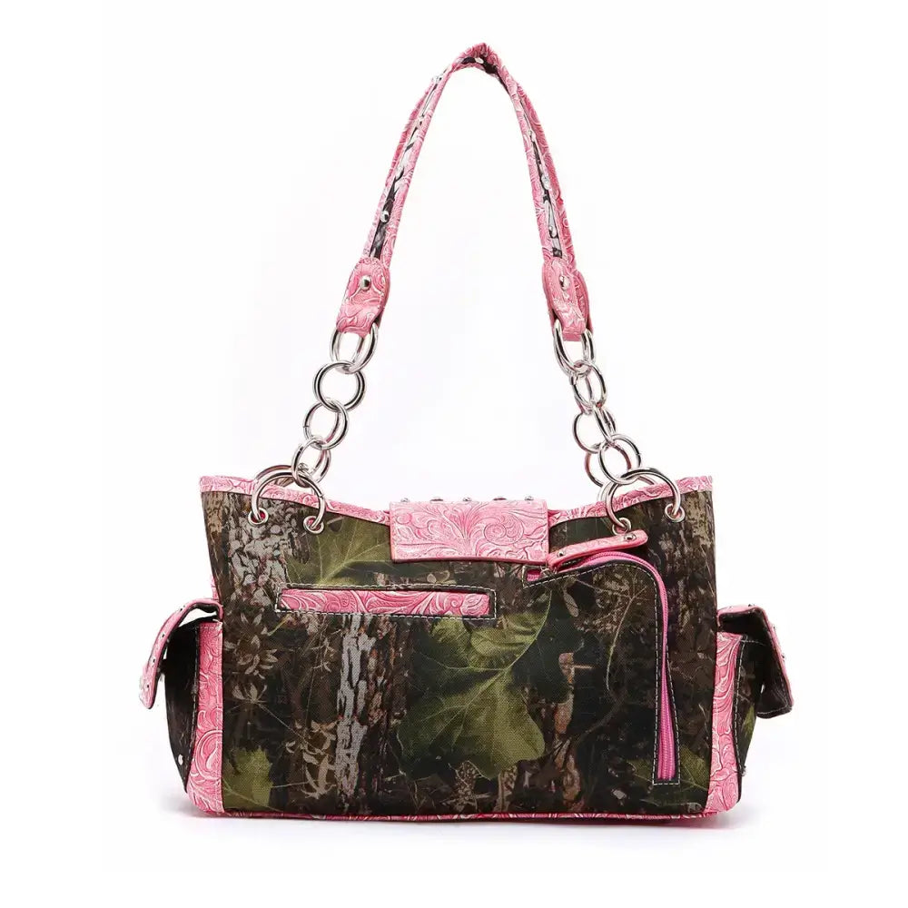 Camouflage Buckle Purse and Matching Wallet Set, Western Handbags