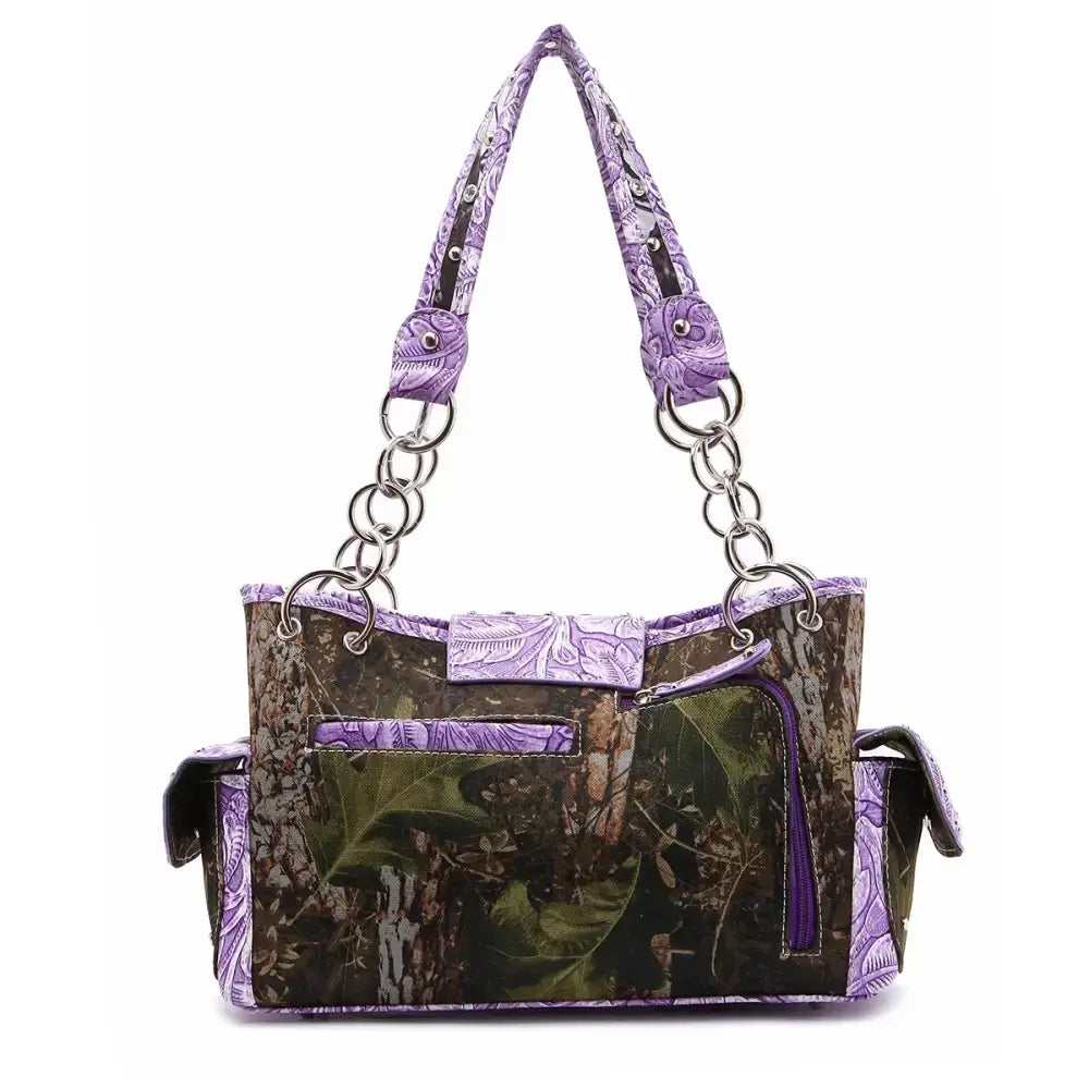 Camouflage Buckle Purse and Matching Wallet Set, Western Handbags