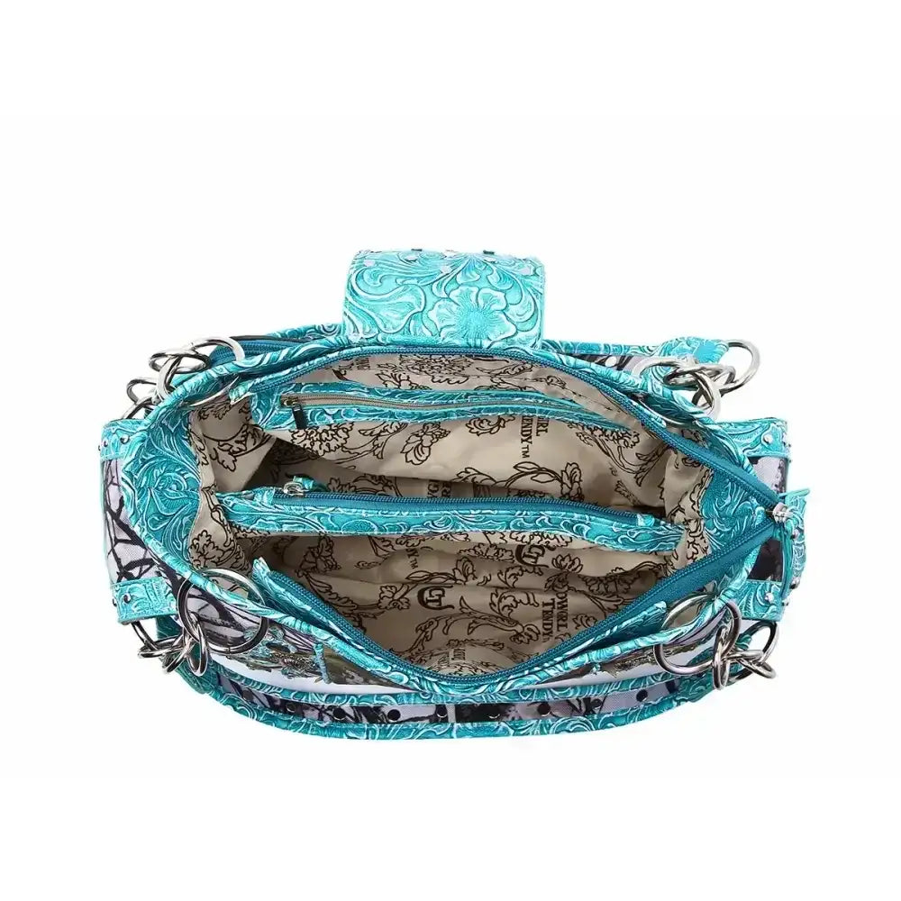 Camouflage Buckle Purse and Matching Wallet Set, Western Handbags