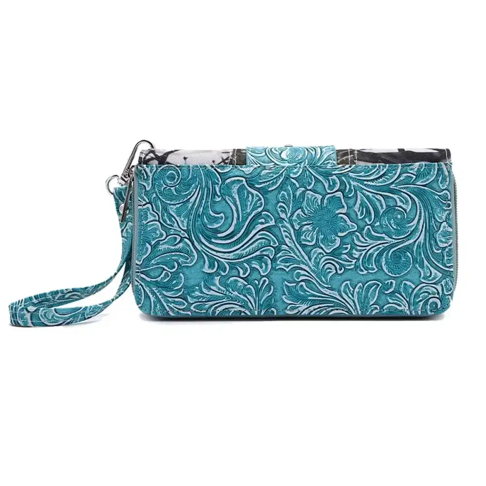Camouflage Buckle Purse and Matching Wallet Set, Western Handbags